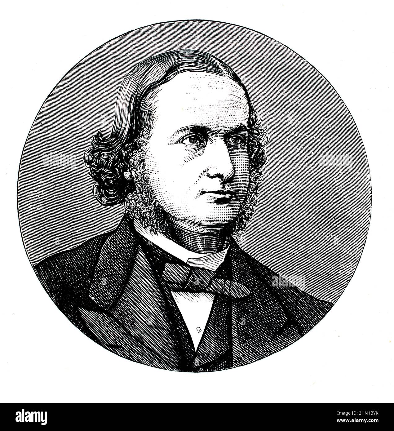 Science Histoire, portrait du physicien allemand Gustav Kirchhoff Banque D'Images