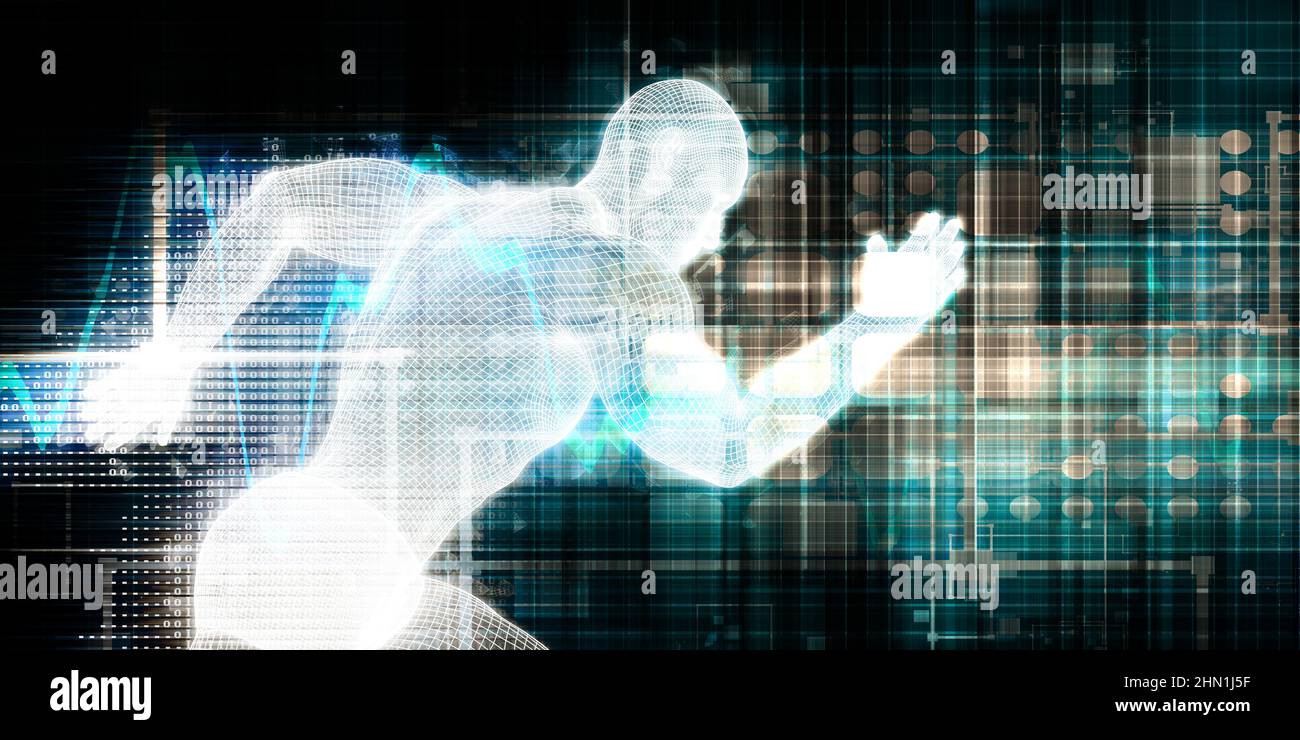 Technologie futuriste portail avec les technologies de rupture numérique Banque D'Images