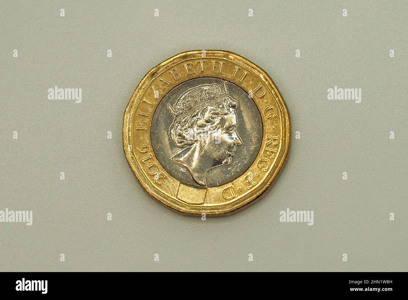 Une (1) livre de monnaie, livre sterling (GBP), Royaume-Uni, Angleterre, Europe Banque D'Images