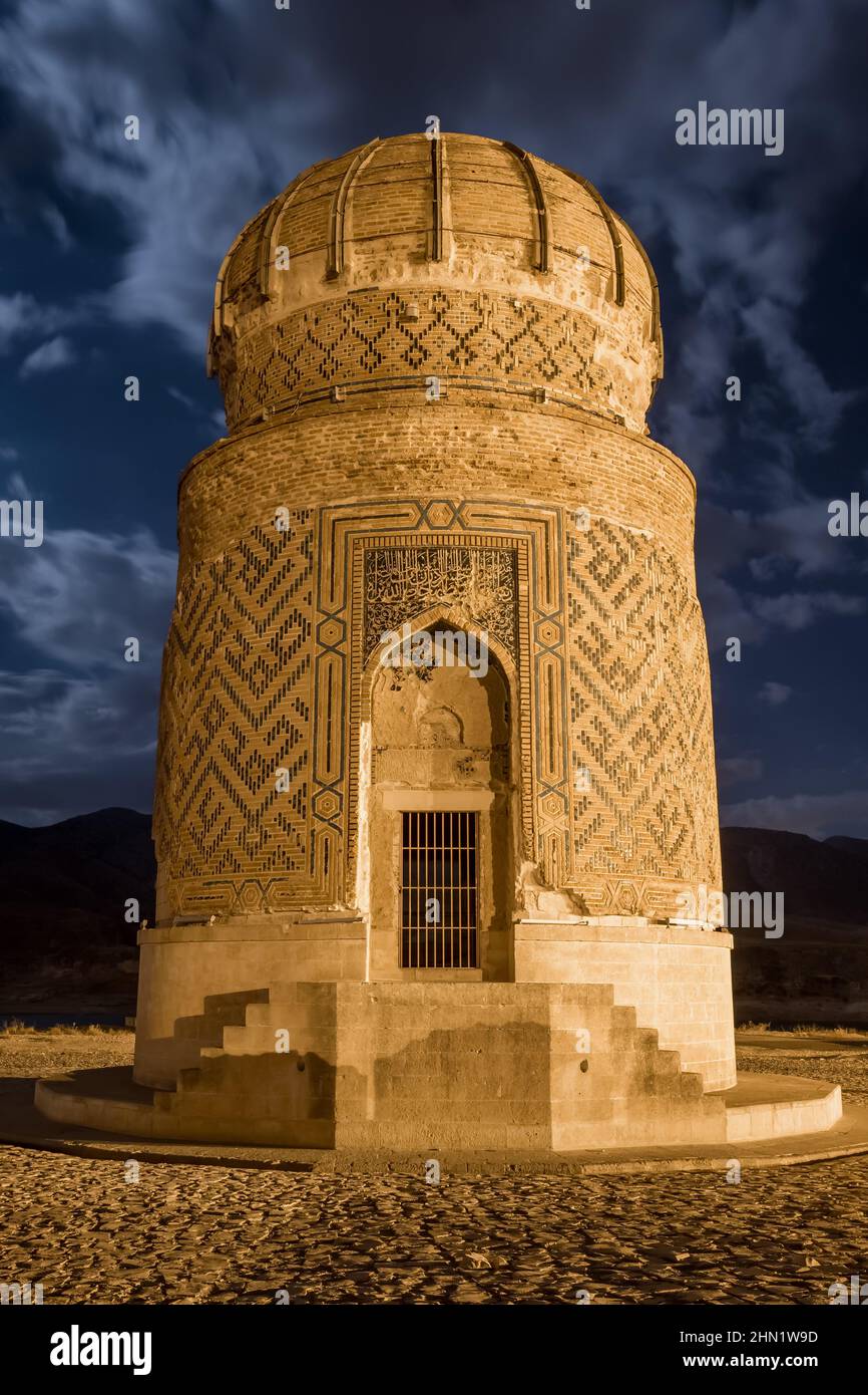 Zeynel tombeau ou Zeynel Bey Turbesi dans son nouveau lieu, Hasankeyf, Turquie Banque D'Images