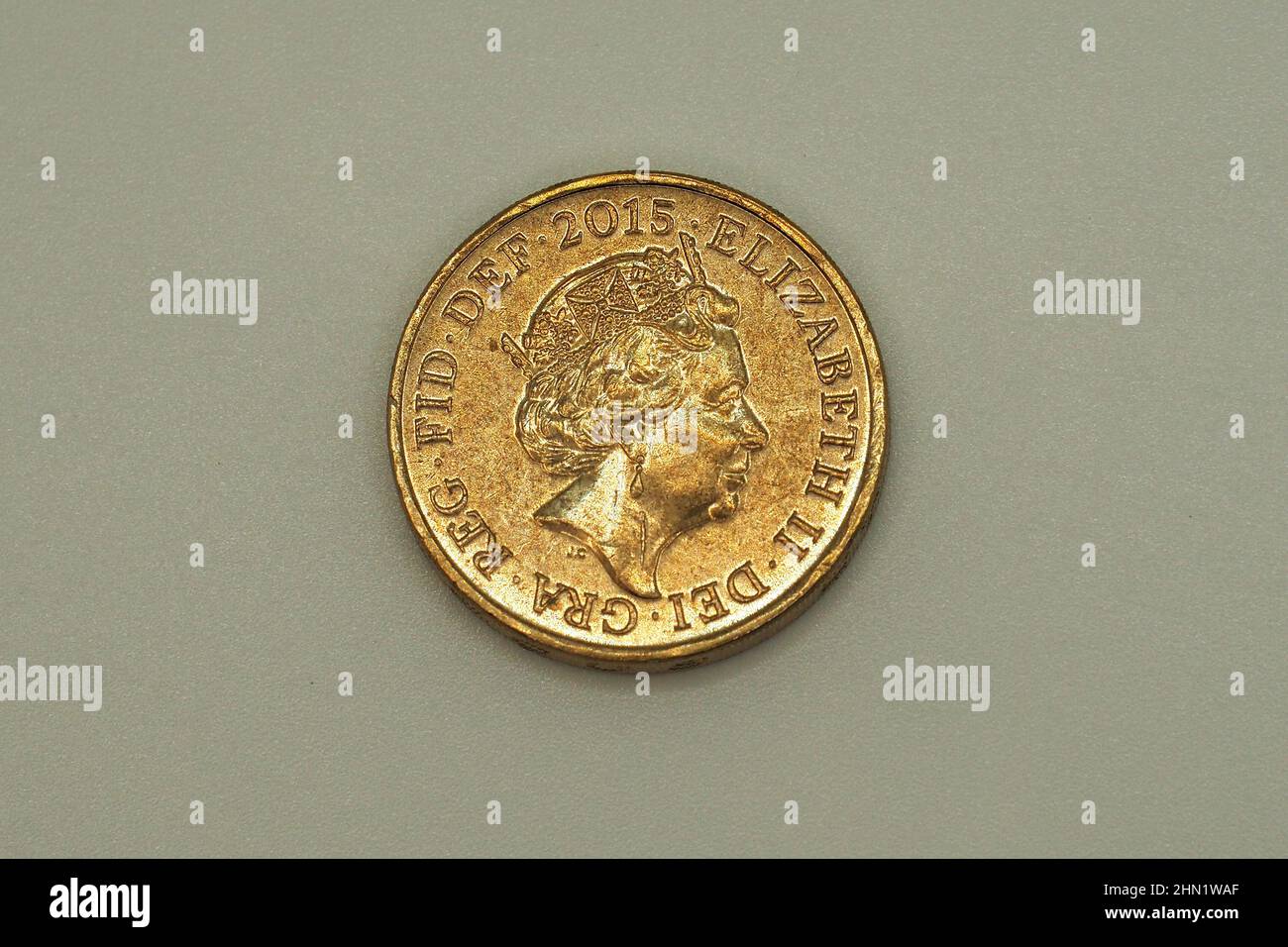 Une (1) livre de monnaie, livre sterling (GBP), Royaume-Uni, Angleterre, Europe Banque D'Images