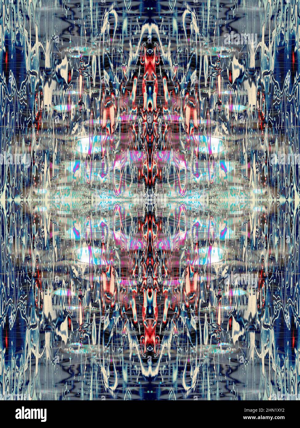 Ondulations et réflexions dans la rivière Cherwell à Oxford - visualisation abstraite T8 Banque D'Images