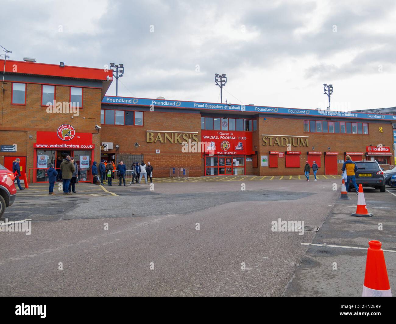 L'extérieur du stade de Bescot, Walsall Banque D'Images