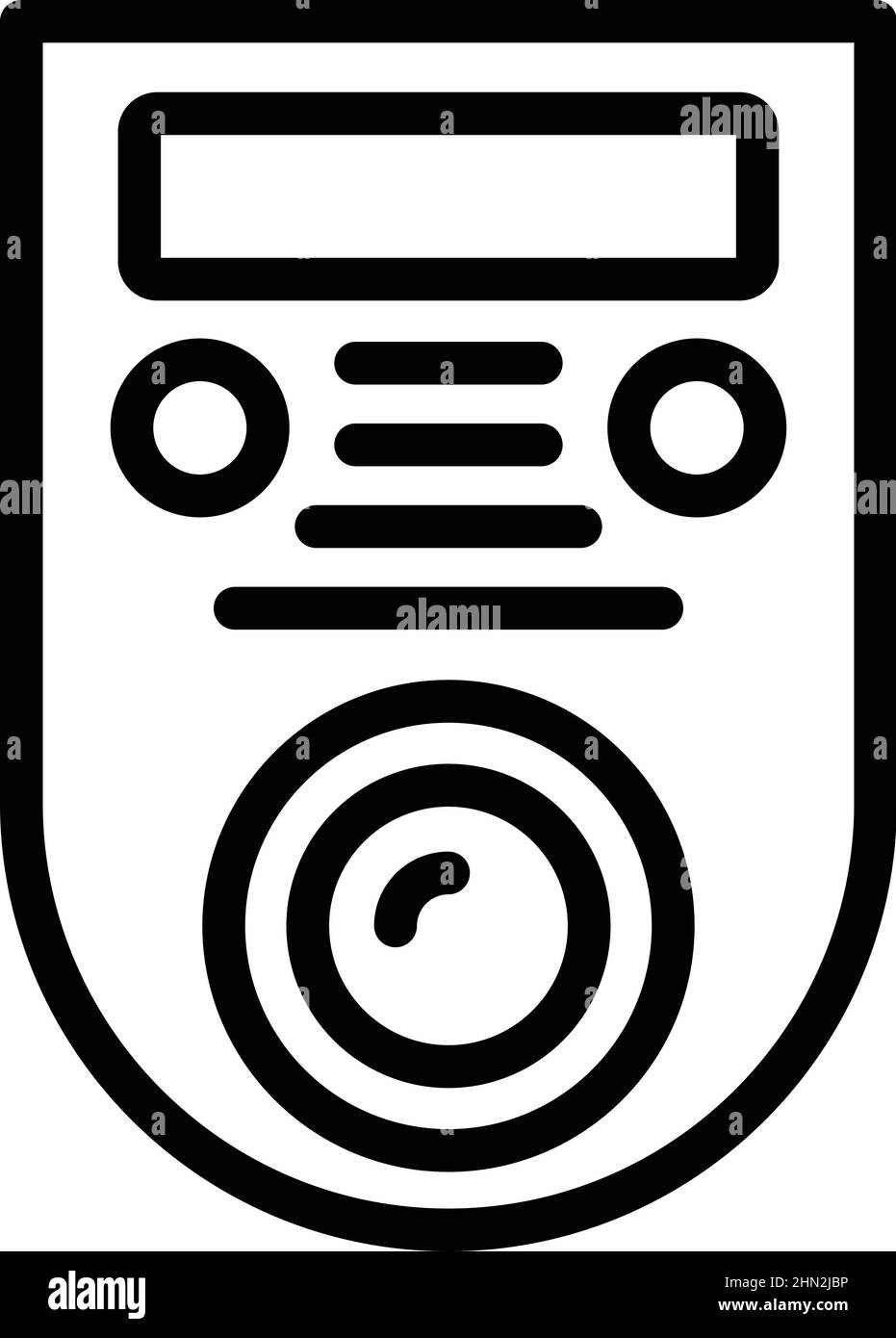 Vecteur de contour de l'icône d'accès à l'interphone vidéo. Système de porte. Appareil photo du téléphone Illustration de Vecteur