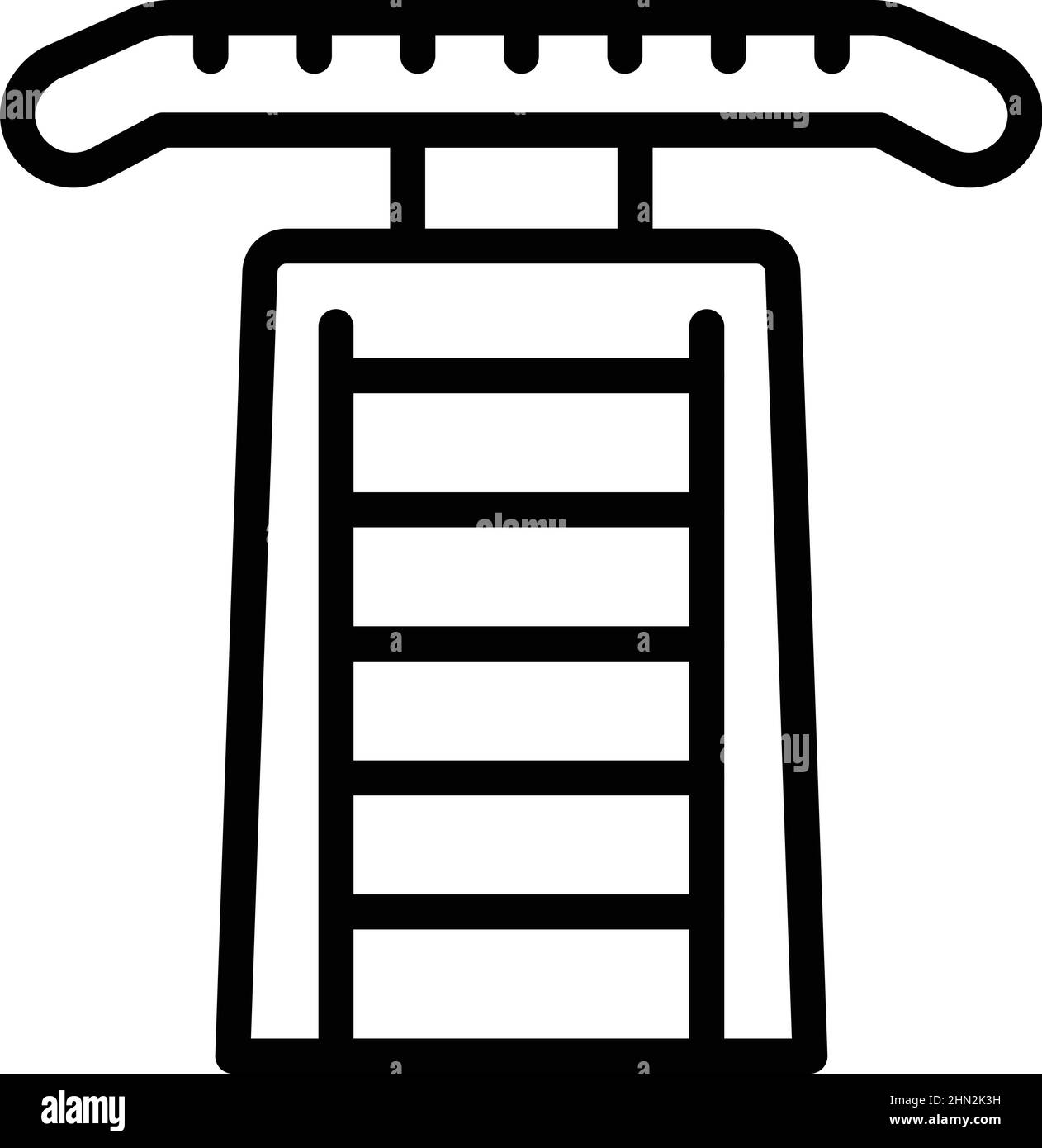 Vecteur de contour de l'icône de la barre horizontale Gym. Entraînement physique. Sport santé Illustration de Vecteur