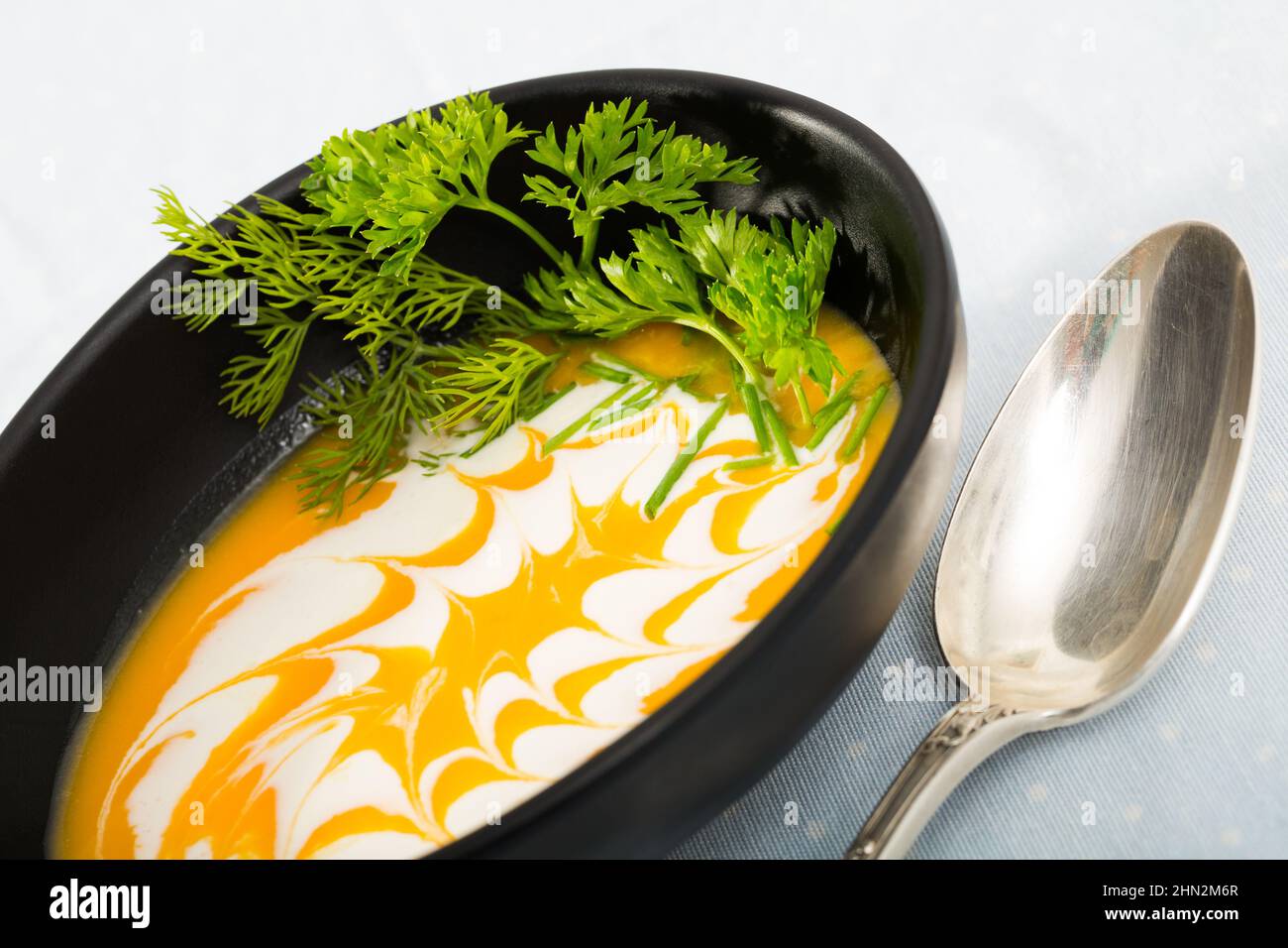 Soupe de courge musquée au gingembre. Banque D'Images