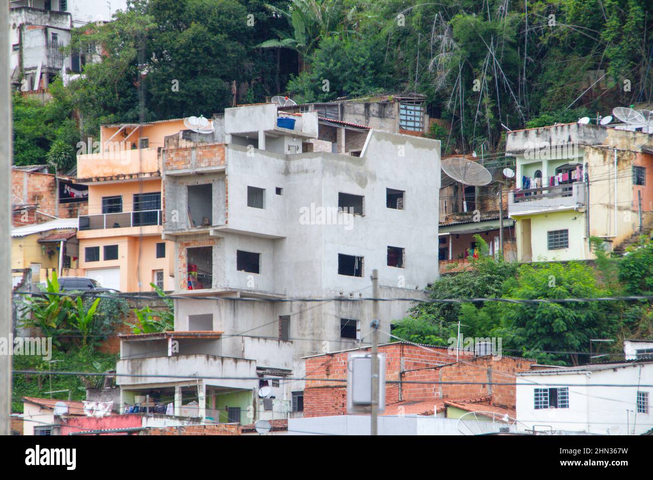 vue sur les maisons de la ville d'aparecida do norte à sao paulo. Banque D'Images