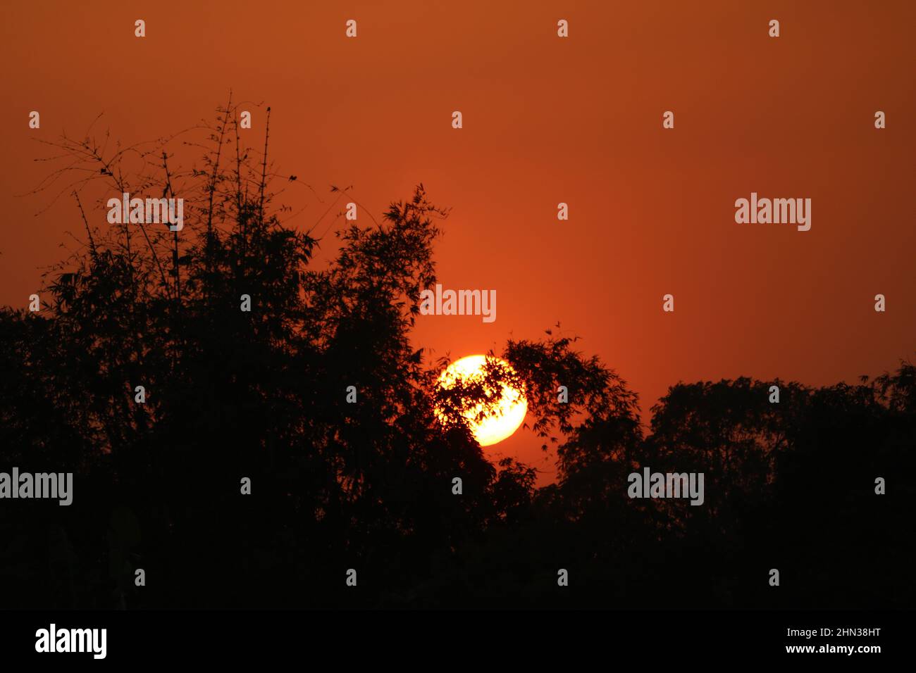 Dessin de coucher de soleil facile Banque d'image et photos - Alamy