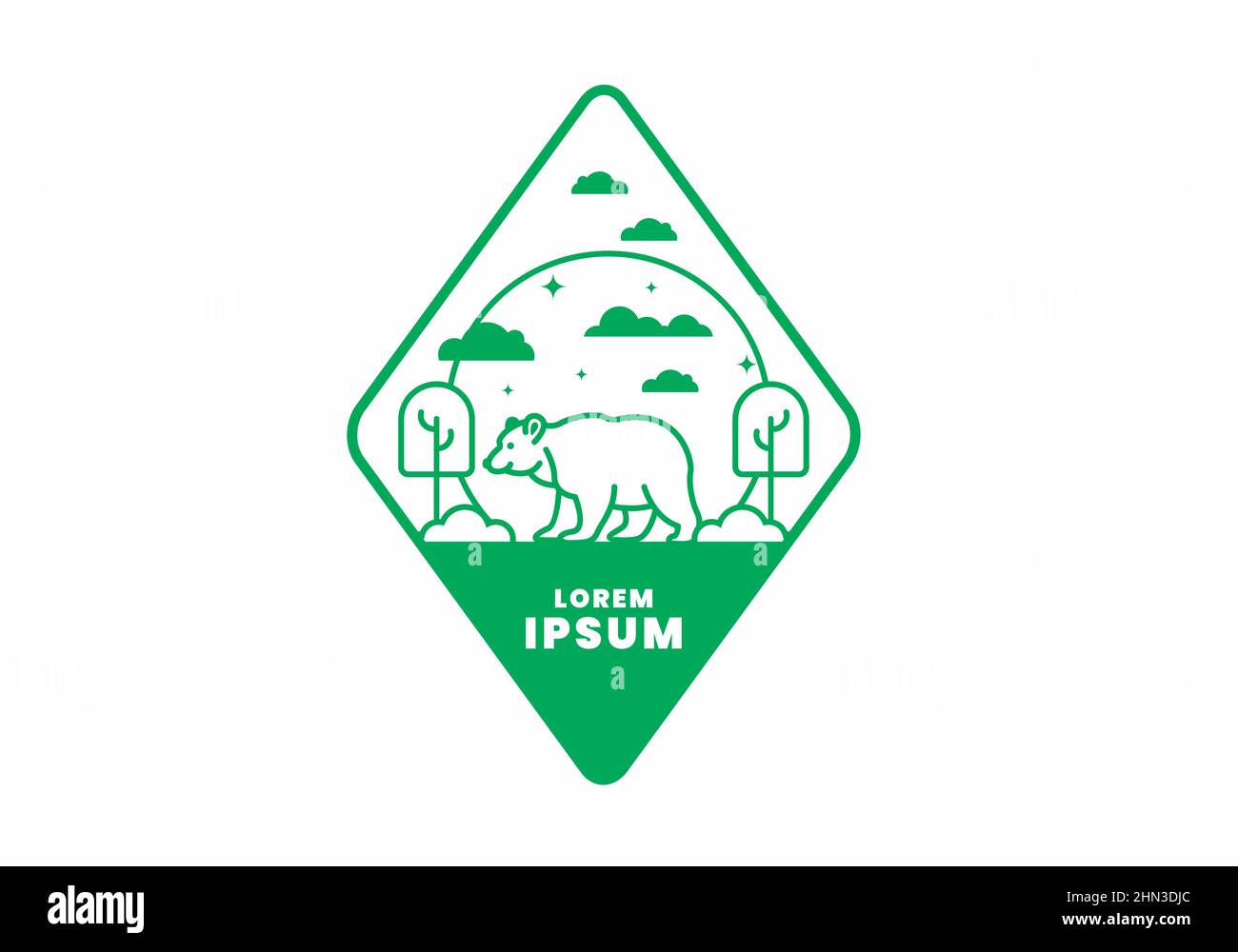 Illustration d'un motif ours sauvage Illustration de Vecteur