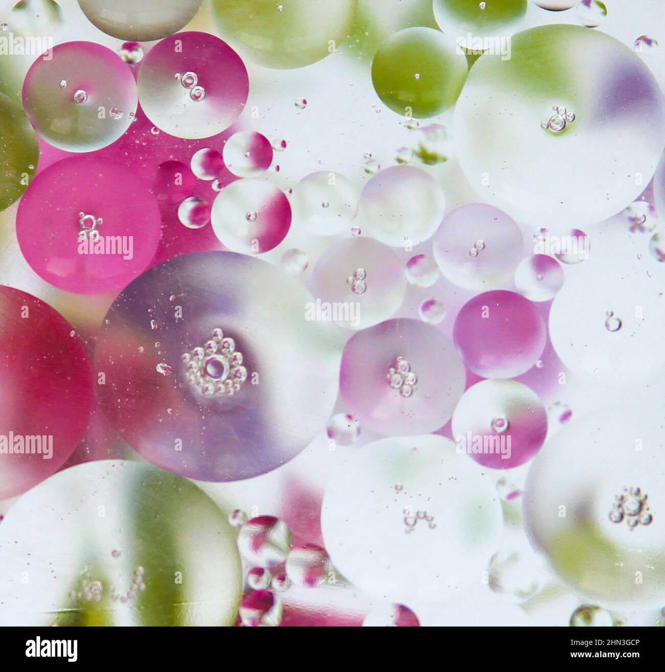 Arrière-plan abstrait cosmique. La sctructure abstraite de la molécule. Bulle d'eau. Couleurs très peri Banque D'Images