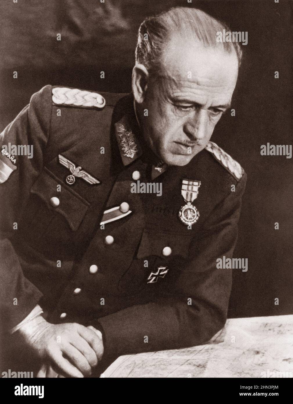 Photo d'archives d'Emilio Esteban Infantes. Emilio Esteban-Infantes Martín (1892 – 1962) était un officier espagnol qui a servi pendant la guerre civile espagnole Banque D'Images