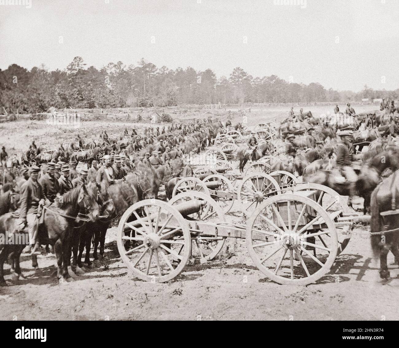 Période de la guerre de Sécession. Richmond, Virginie (environs). La batterie d'artillerie à cheval du major (JM) Robertson. ÉTATS-UNIS. Juin 1862 Banque D'Images