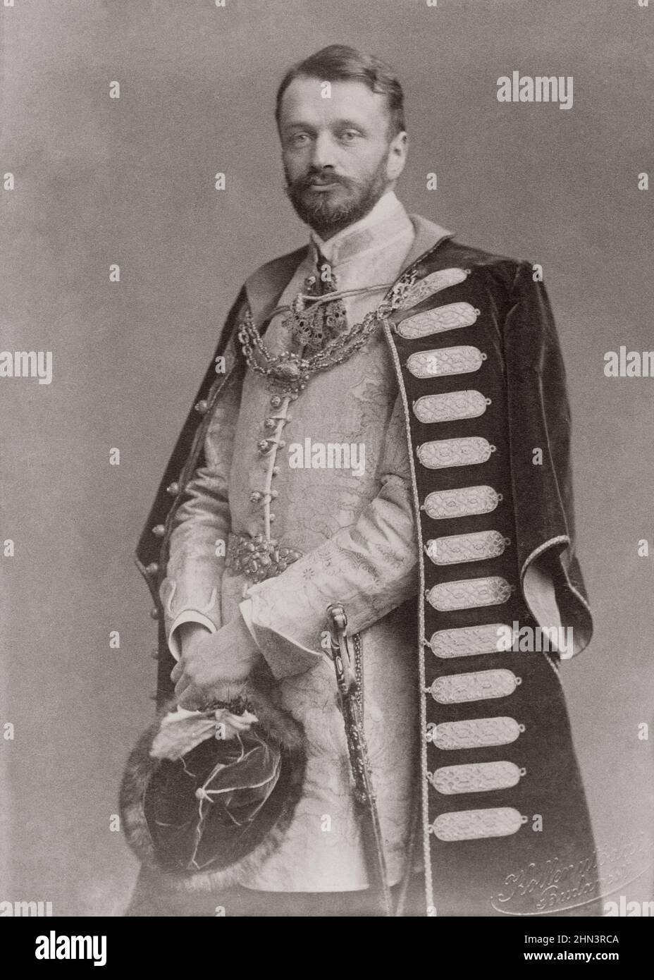 Photo vintage du comte Andrassy. 1915 photos montre Comte Gyula Andrássy le jeune (1860-1929) qui était un politicien hongrois. Banque D'Images