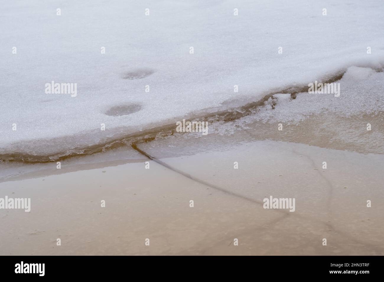 Photographie minimaliste avec glace crack Banque D'Images