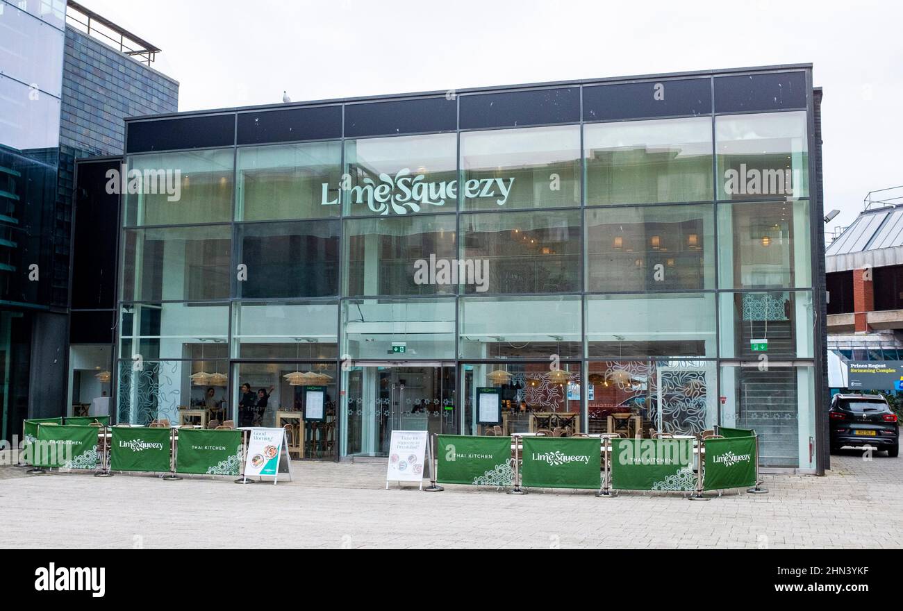 Restaurant thaïlandais Lime Squeezy à Jubilee Square dans la région de Laine Nord à Brighton , Sussex , Angleterre photo prise par Simon Dack Banque D'Images