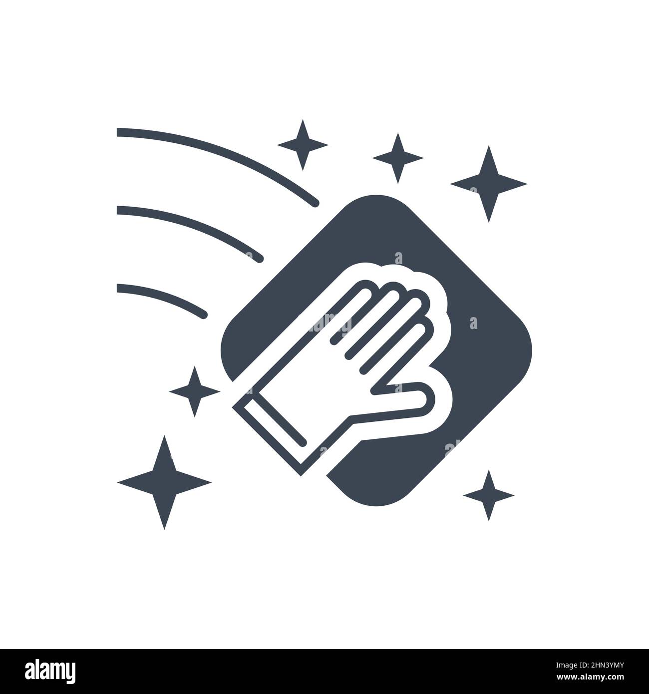 Nettoyage de l'icône de glyphe vecteur associé Illustration de Vecteur