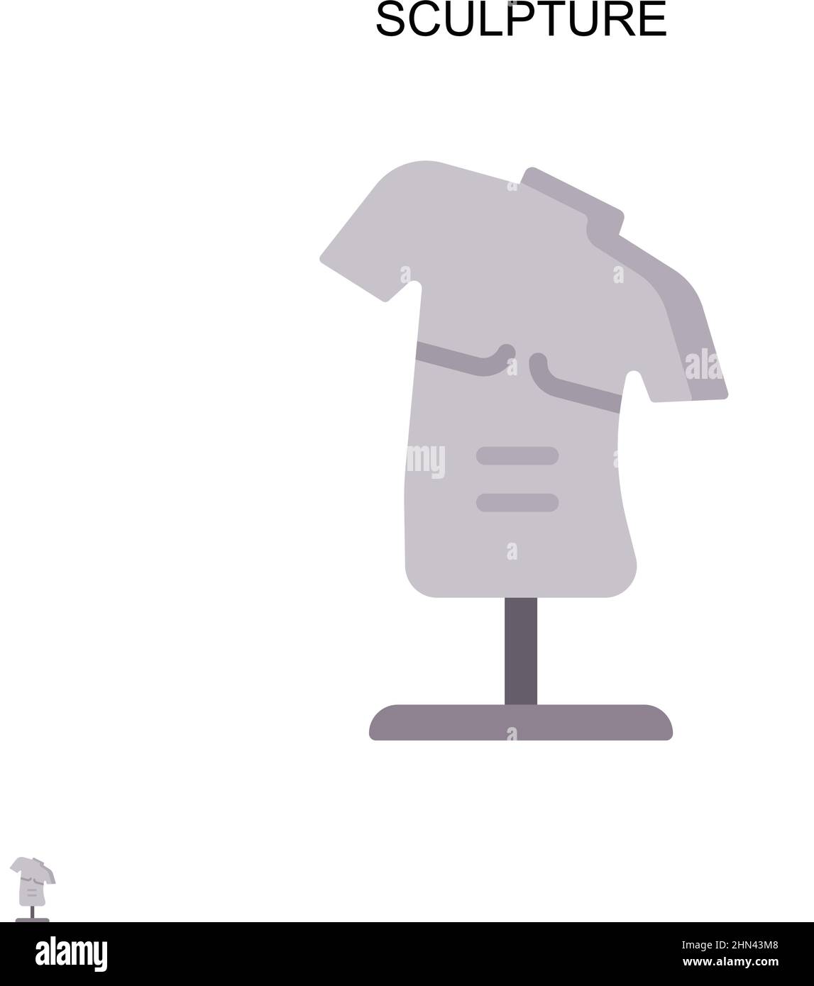 Sculpture simple icône de vecteur.Modèle de conception de symbole d'illustration pour élément d'interface utilisateur Web mobile. Illustration de Vecteur