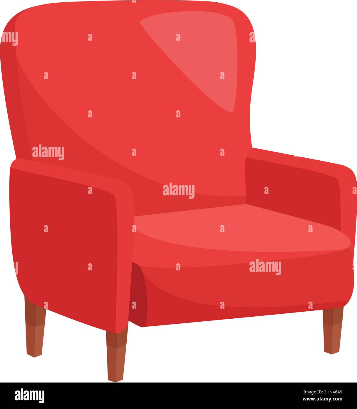Fauteuil rouge sur fond blanc, illustration vectorielle Illustration de Vecteur