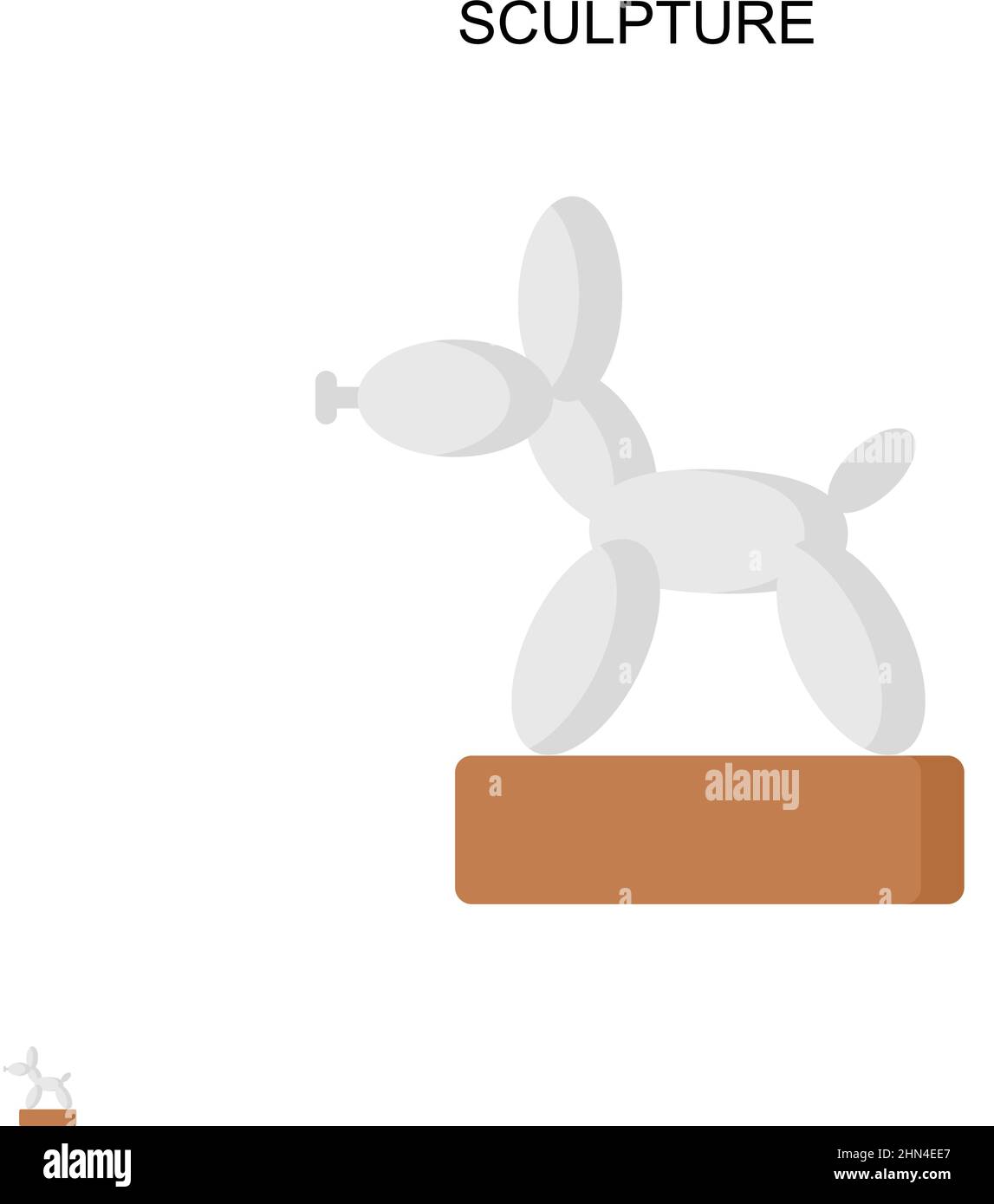 Sculpture simple icône de vecteur.Modèle de conception de symbole d'illustration pour élément d'interface utilisateur Web mobile. Illustration de Vecteur