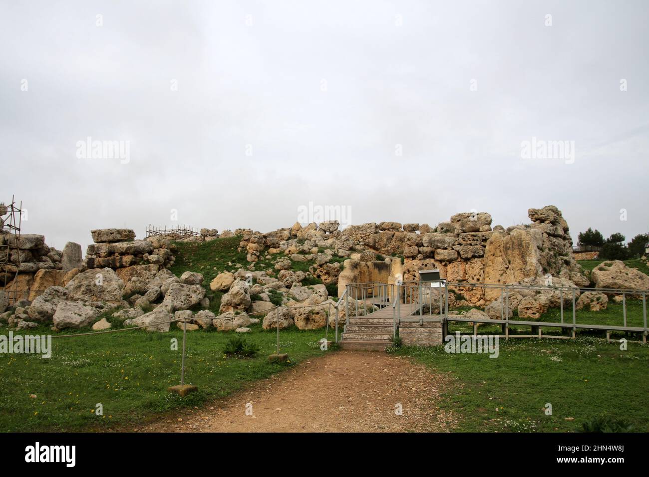 Complexe du Temple mégalithique Ġgantija, Gozo, Malte Banque D'Images