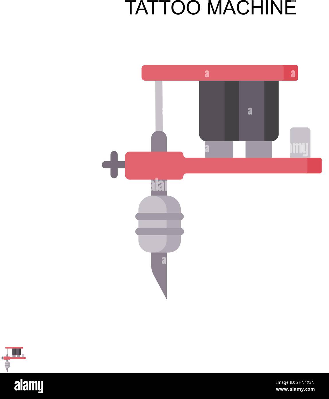 Icône de vecteur simple de machine de tatouage.Modèle de conception de symbole d'illustration pour élément d'interface utilisateur Web mobile. Illustration de Vecteur