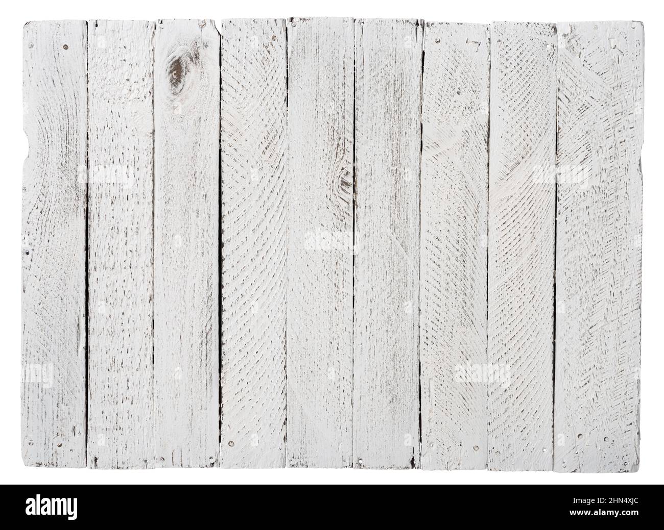 Fond blanc vintage en bois isolé sur blanc Banque D'Images