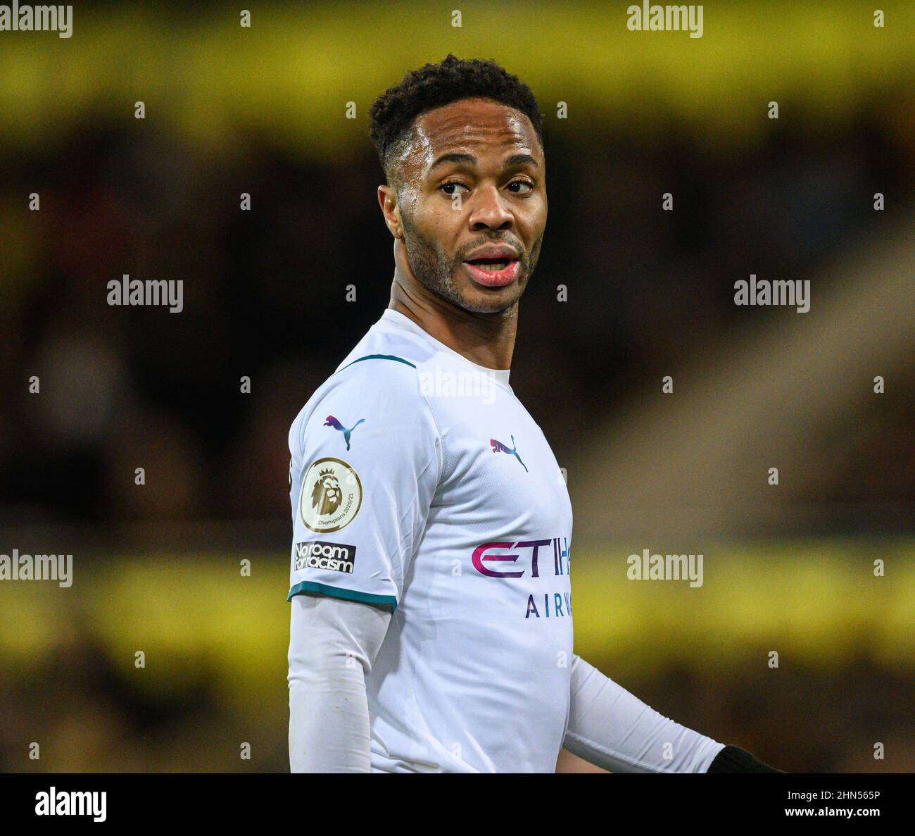12 février 2022 - Norwich City / Manchester City - Premier League - Carrow Road Raheem Sterling de Manchester City pendant le match contre Norwich City à Carrow Road. Crédit photo : © Mark pain / Alamy Live News Banque D'Images