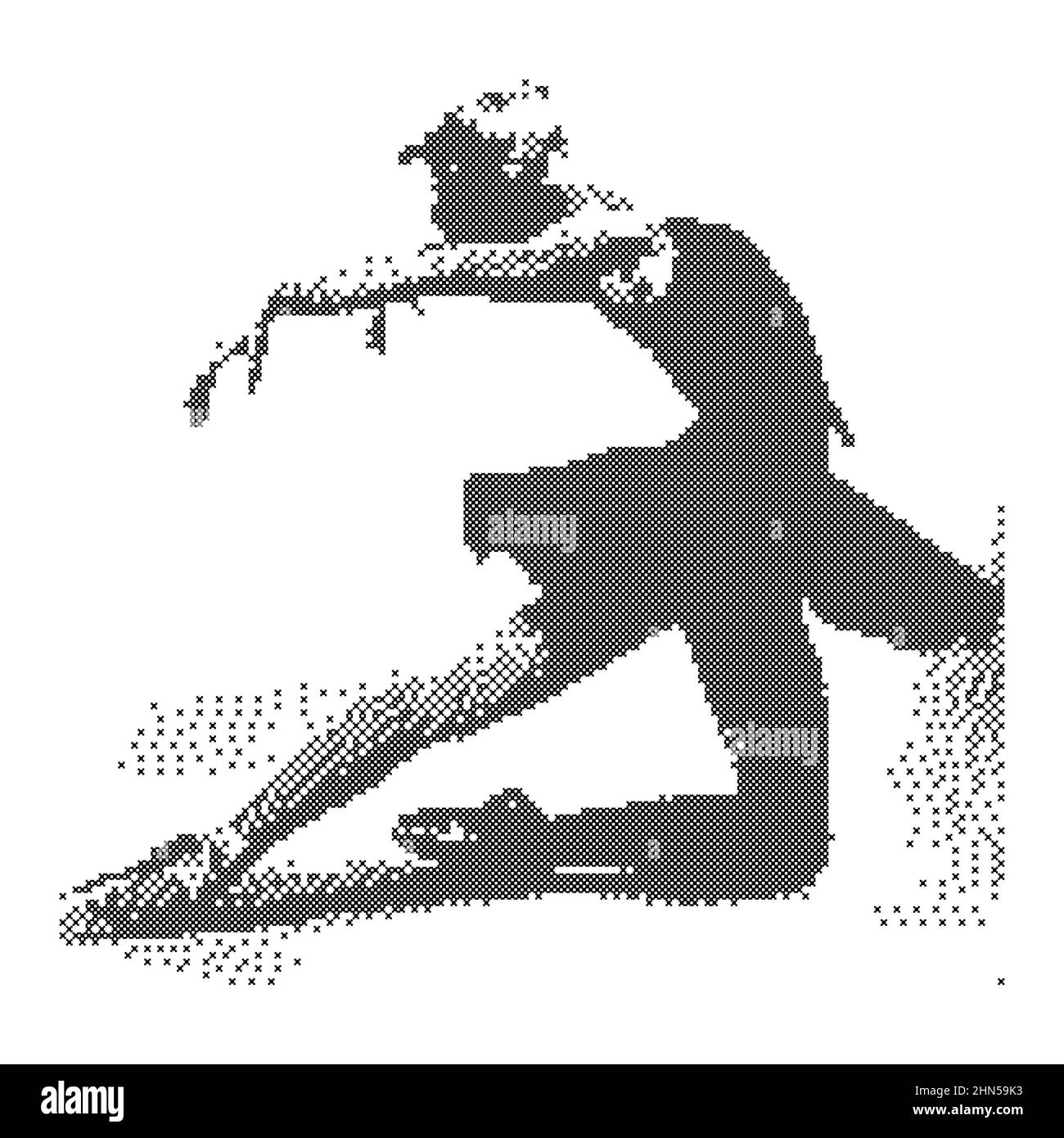 Silhouette ballerine. Illustration vectorielle sur fond blanc Illustration de Vecteur