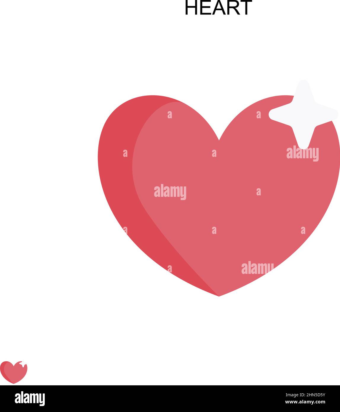 Icône vecteur simple coeur.Modèle de conception de symbole d'illustration pour élément d'interface utilisateur Web mobile. Illustration de Vecteur