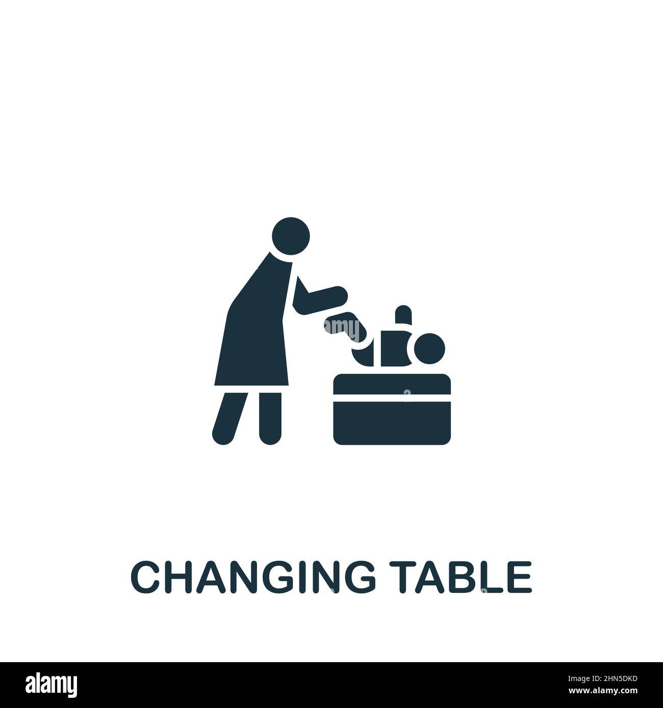 Icône Tableau de changement. Icône monochrome simple Changing Table pour les modèles, la conception Web et les infographies Illustration de Vecteur