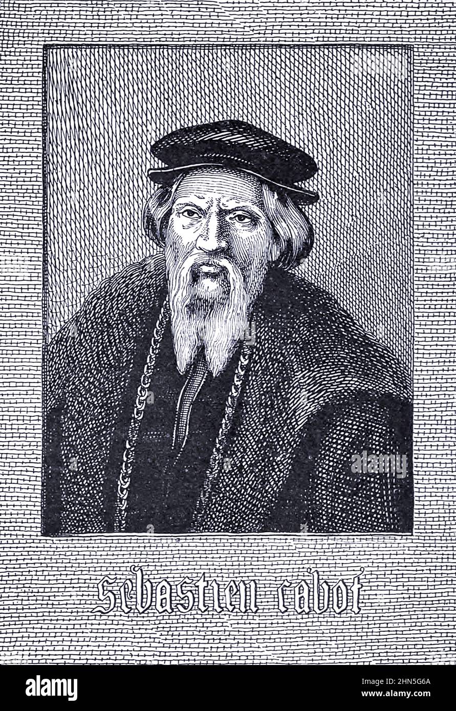 Sebastian Cabot (1474 – c.Décembre 1557) était un explorateur vénitien, Cabot a effectué ses propres voyages de découverte, cherchant le passage du Nord-Ouest à travers l'Amérique du Nord au nom de l'Angleterre.Il a ensuite navigué pour l'Espagne, se rendant en Amérique du Sud, où il a exploré le Rio de la Plata et a établi deux nouveaux forts. De l'exploration du monde, a célébré les voyages et les voyageurs, a célébré les voyages par Jules Verne non-fiction.Publié en trois volumes de 1878 à 1880, les voyages et les voyageurs célèbres est une histoire des explorateurs et aventuriers qui ont voyagé jusqu'aux lointains points de la planète, dis Banque D'Images
