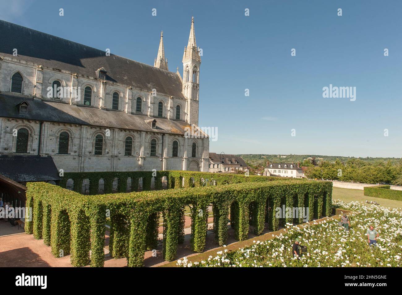 L'abbaye de Saint-Georges-de-Boscherville a été fondée par des moines bénédictins à Saint-Martin-de-Boscherville près de Rouen, Normandie, France Banque D'Images