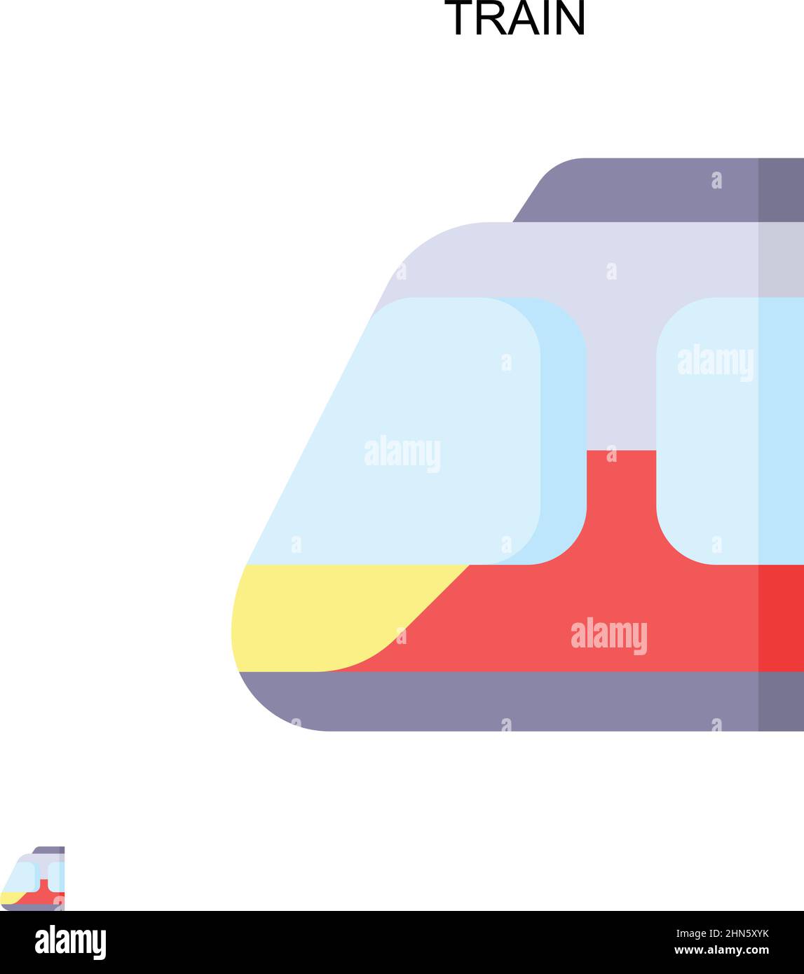 Icône de vecteur simple de train.Modèle de conception de symbole d'illustration pour élément d'interface utilisateur Web mobile. Illustration de Vecteur