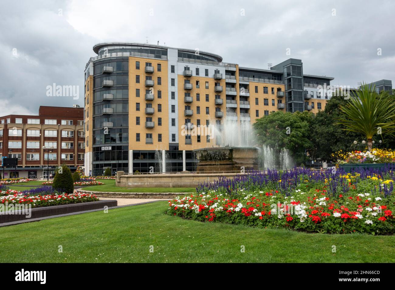 Bureaux de la BBC (BBC radio Humberside et BBC Yorkshire & Lincolnshire), Queen's Gardens, Kingston upon Hull, (Hull), East Riding of Yorkshire, Royaume-Uni. Banque D'Images