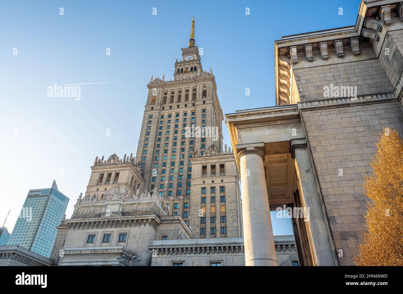 Palais de la Culture et de la Science - Varsovie, Pologne Banque D'Images