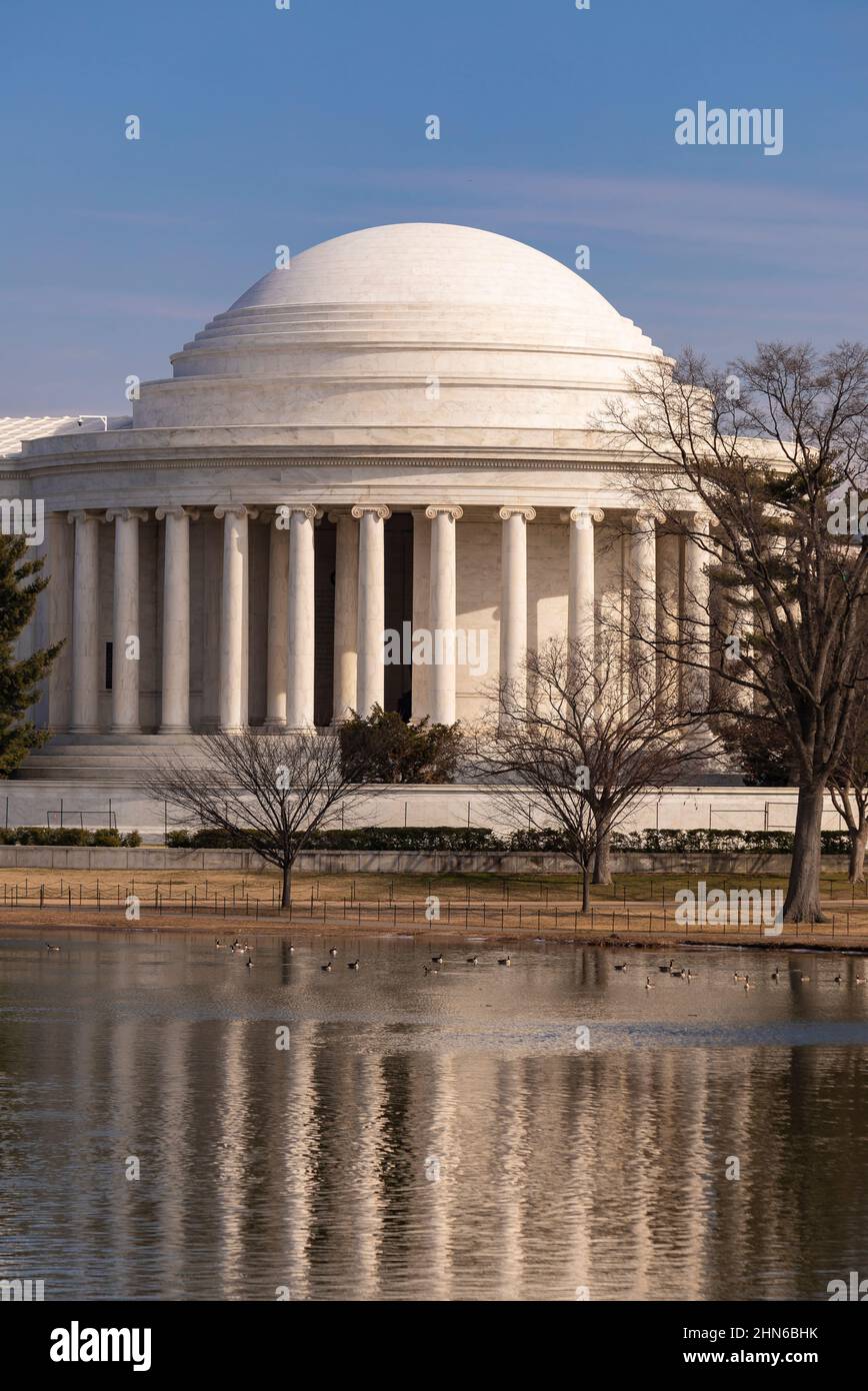 WASHINGTON, DC, Etats-Unis - Jefferson Memorial et Tidal Basin. Banque D'Images