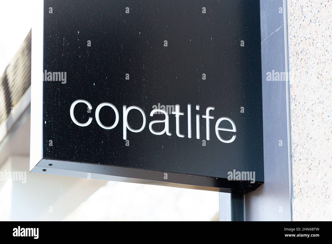 VALENCIA, ESPAGNE - 02 FÉVRIER 2022 : Copatlife est une entreprise italienne spécialisée dans la conception de cuisines modernes Banque D'Images