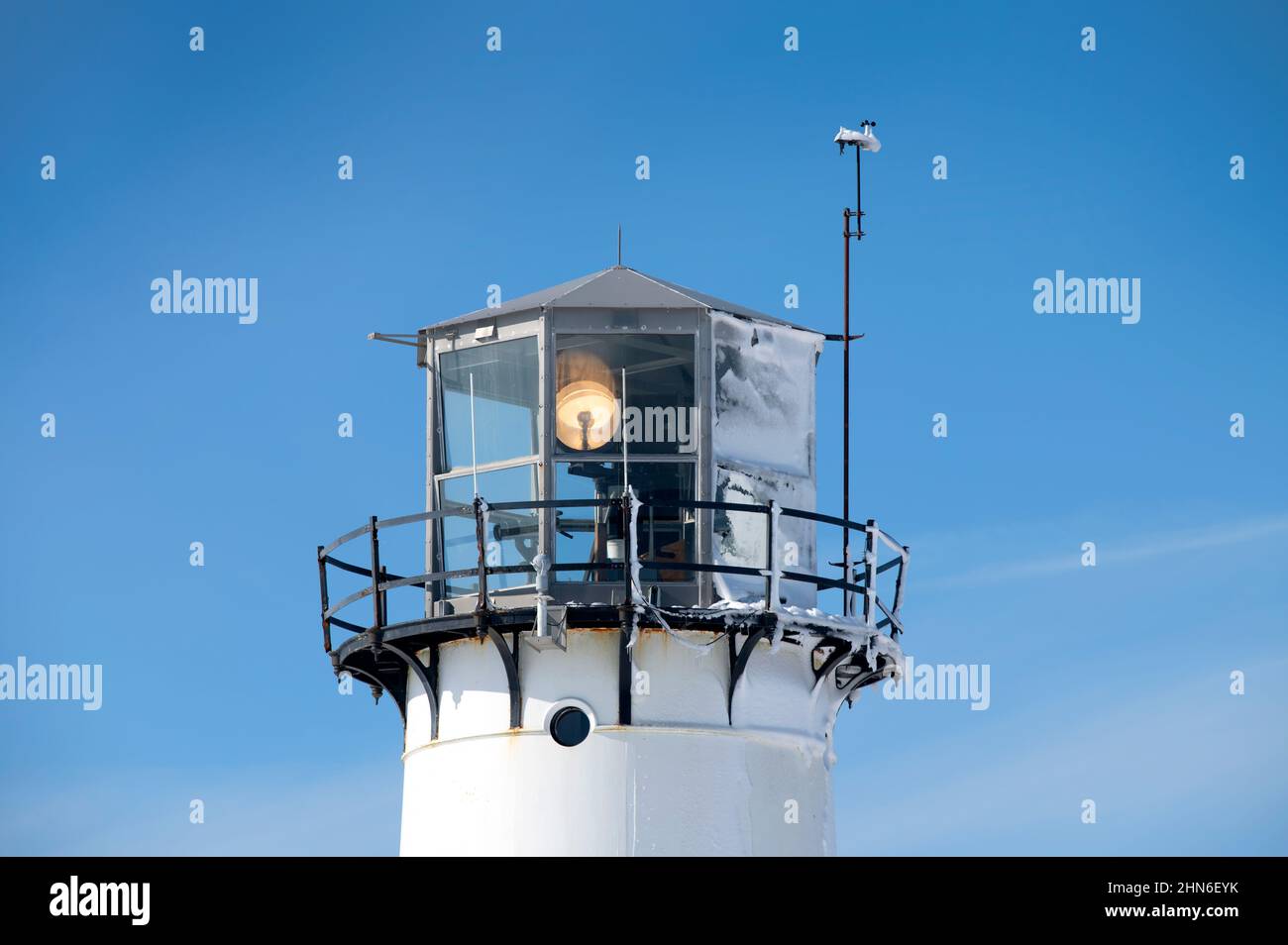 La tour de Chatham. Light and US Coast Guard Station, établie en 1808 - aujourd'hui tour 1877. Initialement nommé Twin Lights. Chatham, ma. Banque D'Images