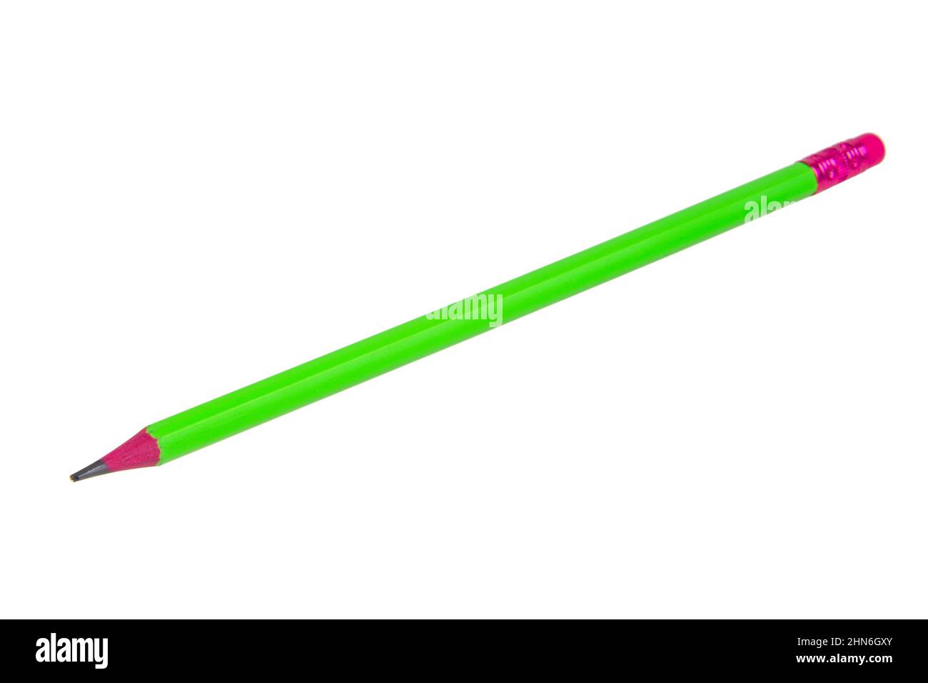 Penci vert pour dessiner isolatd sur fond blanc Banque D'Images