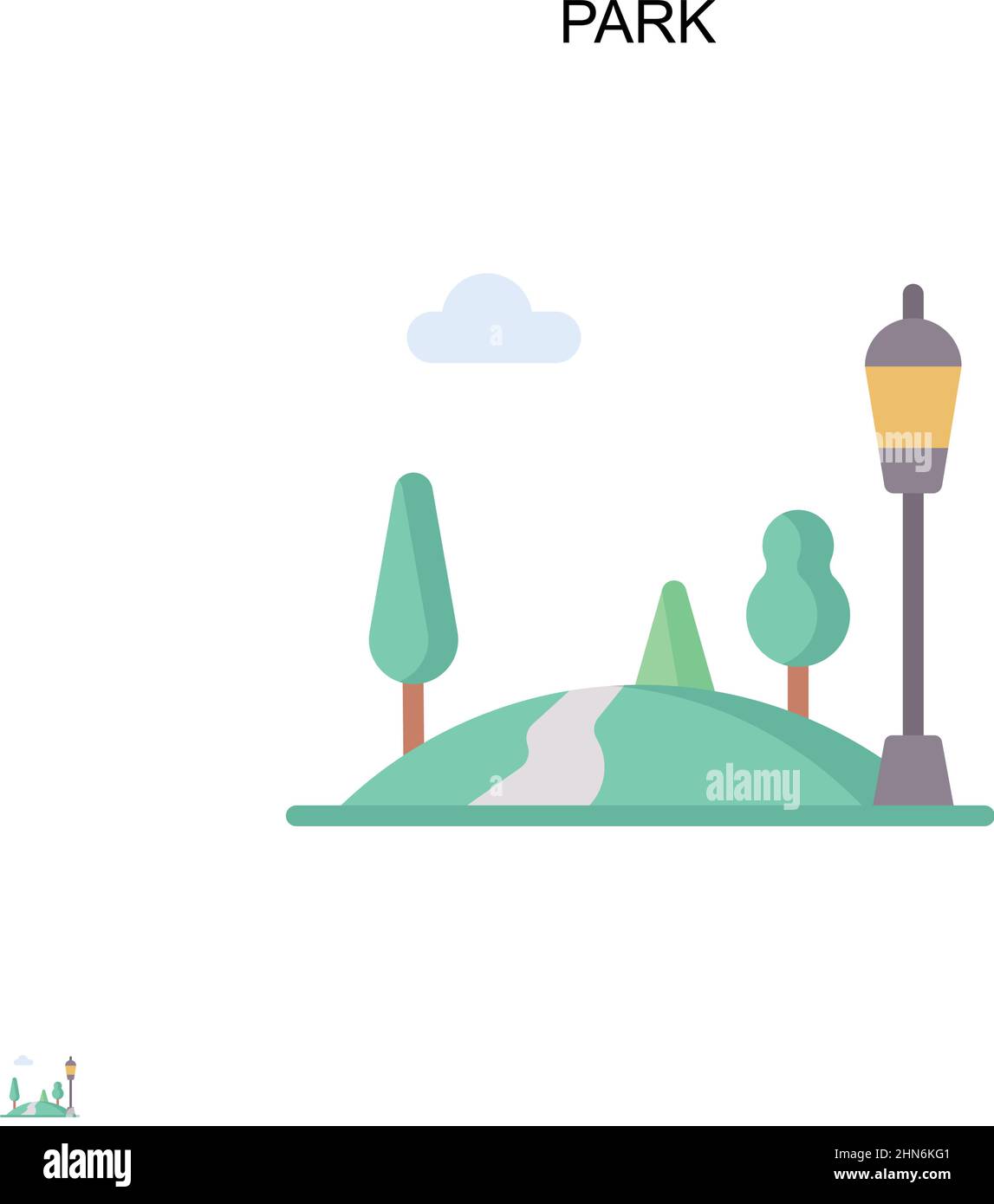 Icône Park simple Vector.Modèle de conception de symbole d'illustration pour élément d'interface utilisateur Web mobile. Illustration de Vecteur