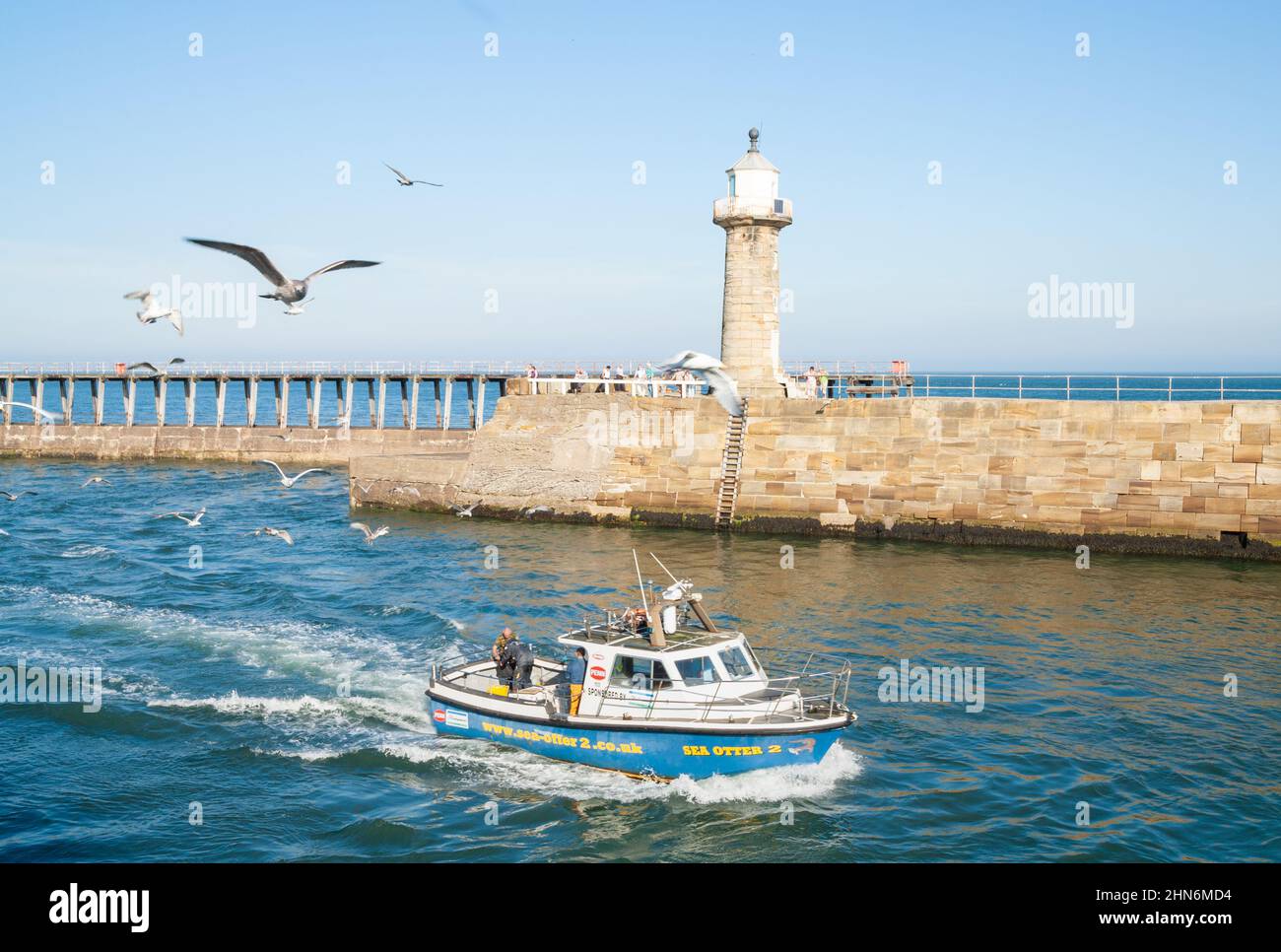 Bateau de pêche, Whitby, North Yorkshire, Angleterre. ROYAUME-UNI Banque D'Images