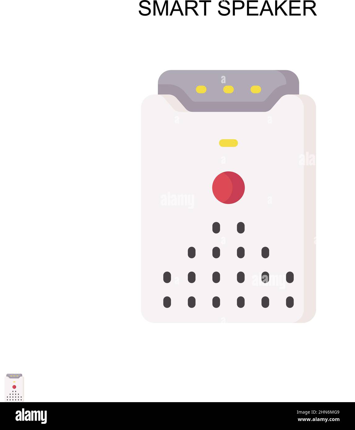 Icône de vecteur simple de haut-parleur intelligent. Modèle de conception de symbole d'illustration pour élément d'interface utilisateur Web mobile. Illustration de Vecteur