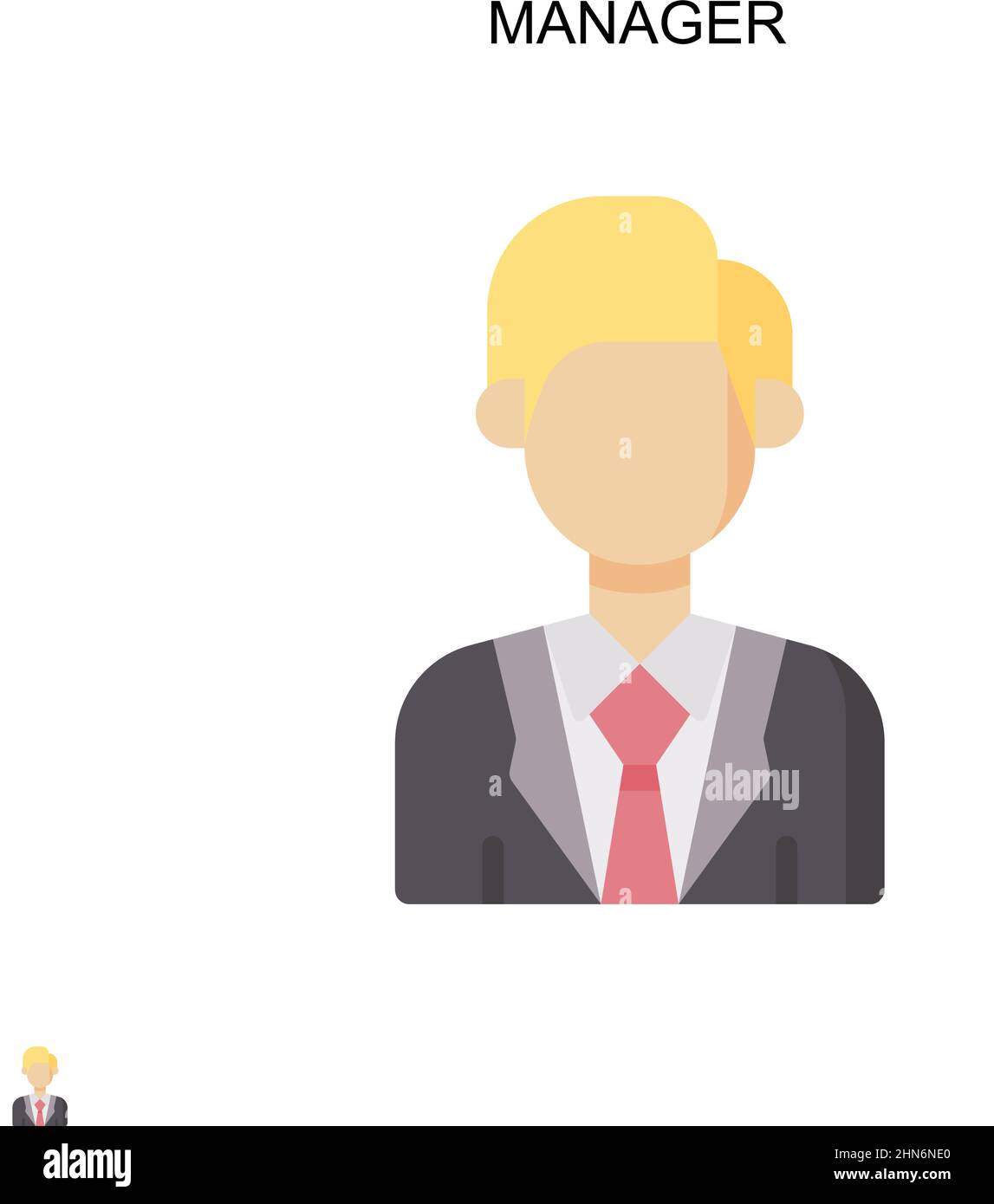 Manager simple vector.Modèle de conception de symbole d'illustration pour élément d'interface utilisateur Web mobile. Illustration de Vecteur