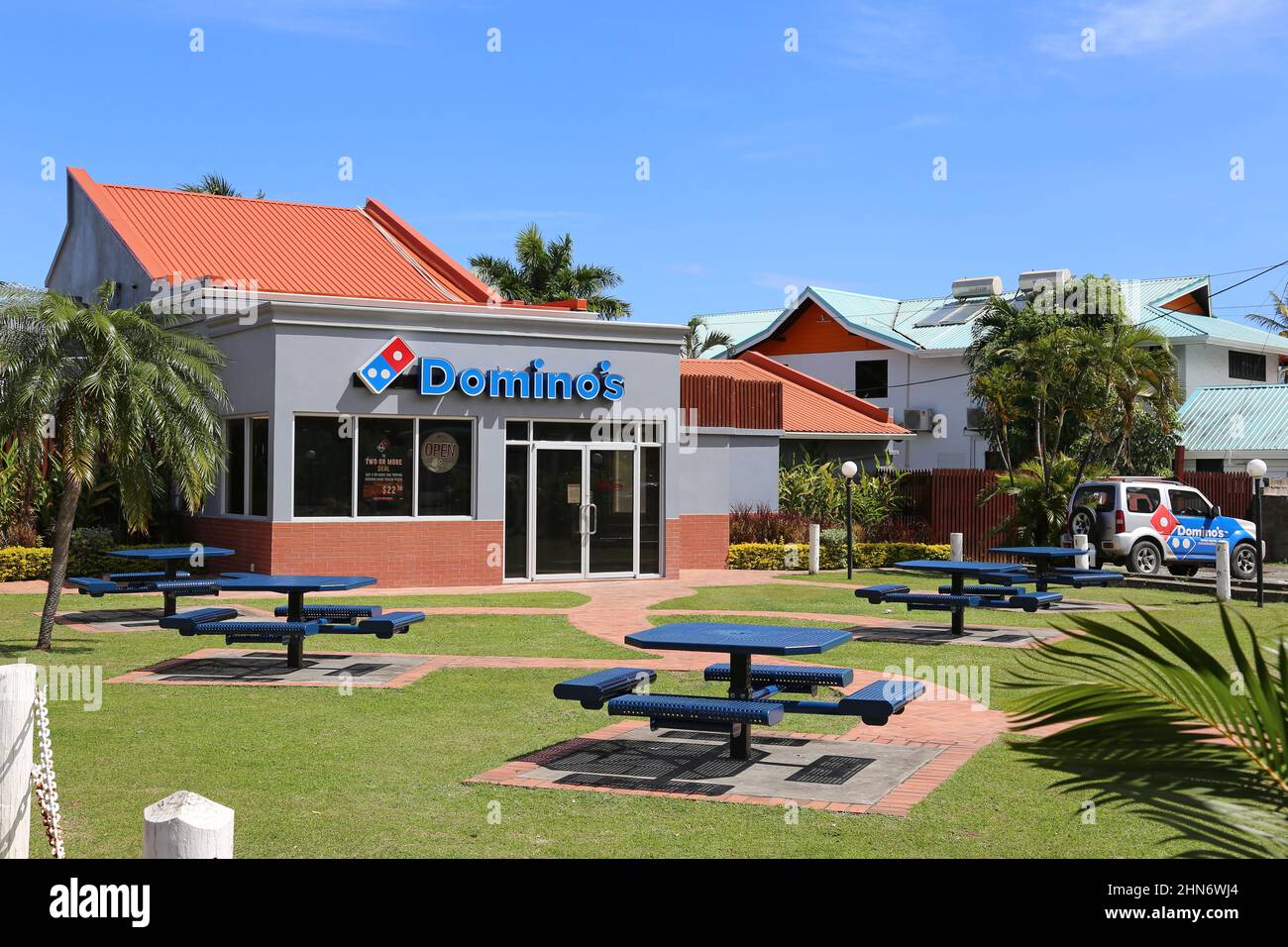 Domino's Pizza, Rodney Bay Village, gros Islet, Sainte-Lucie, Îles du vent,  Antilles néerlandaises, Antilles néerlandaises, Mer des Caraïbes Photo  Stock - Alamy
