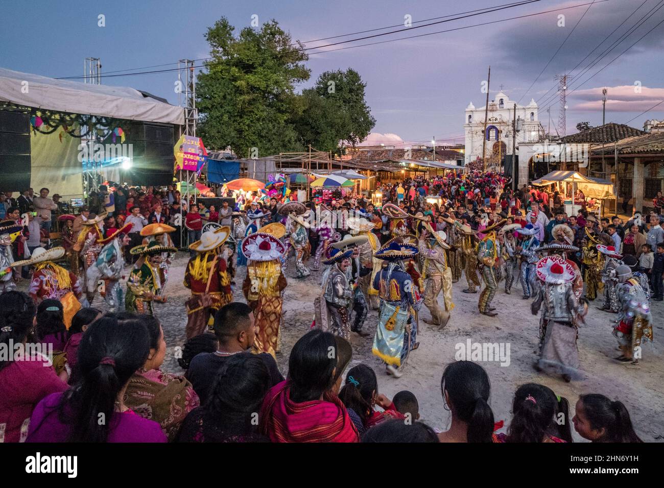 Danza de los mexicanos, Santo Tomás Chichicatenango, República de Guatemala, América Central Banque D'Images