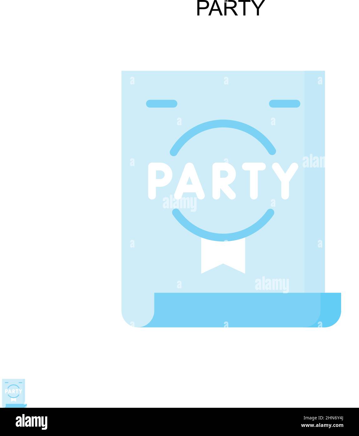 Icône de vecteur simple Party.Modèle de conception de symbole d'illustration pour élément d'interface utilisateur Web mobile. Illustration de Vecteur