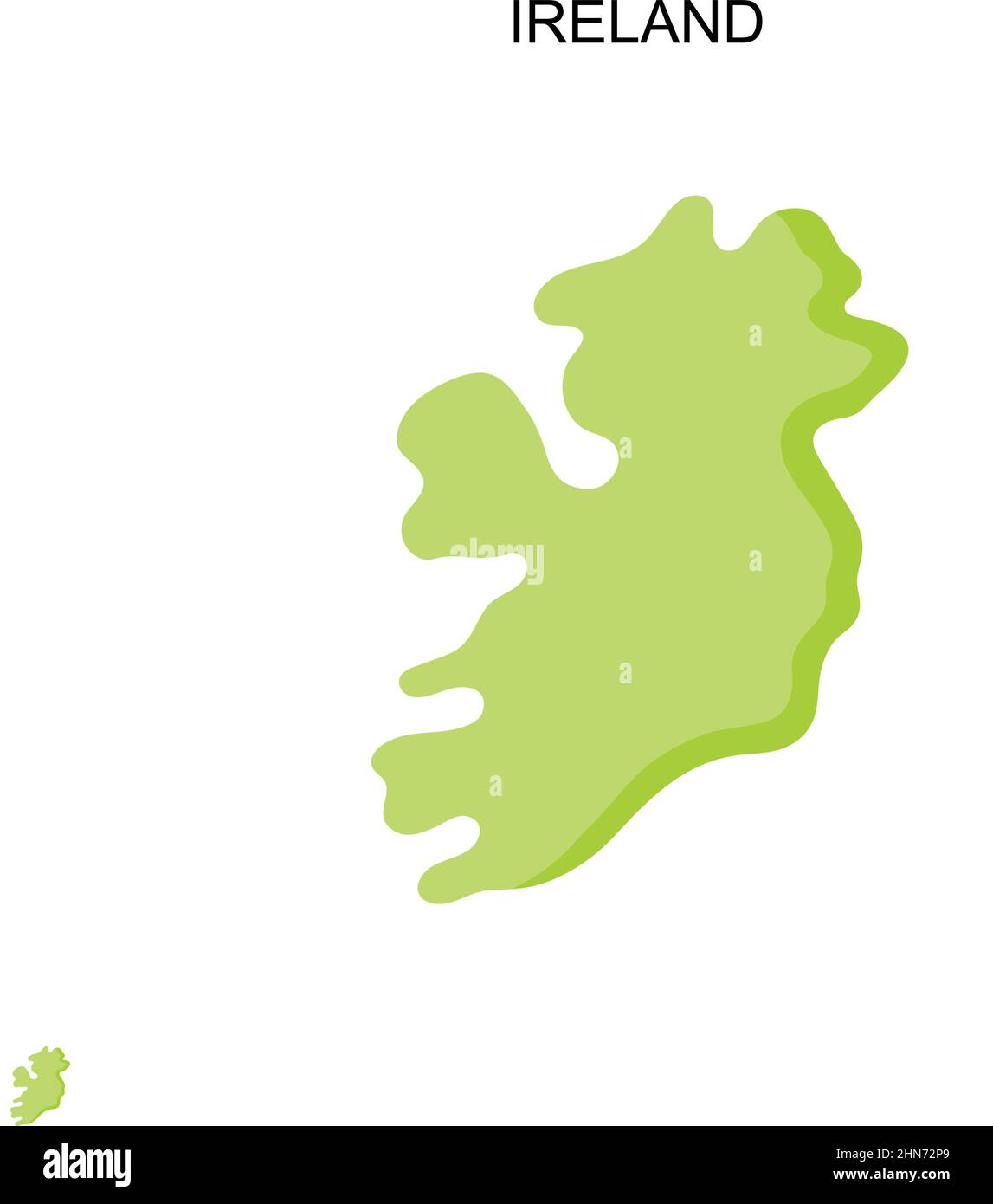 Irlande icône de vecteur simple. Modèle de conception de symbole d'illustration pour élément d'interface utilisateur Web mobile. Illustration de Vecteur