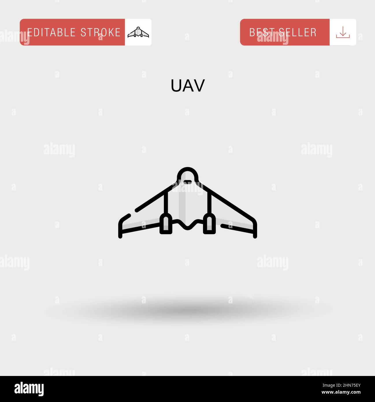 Icône UAV simple Vector. Illustration de Vecteur