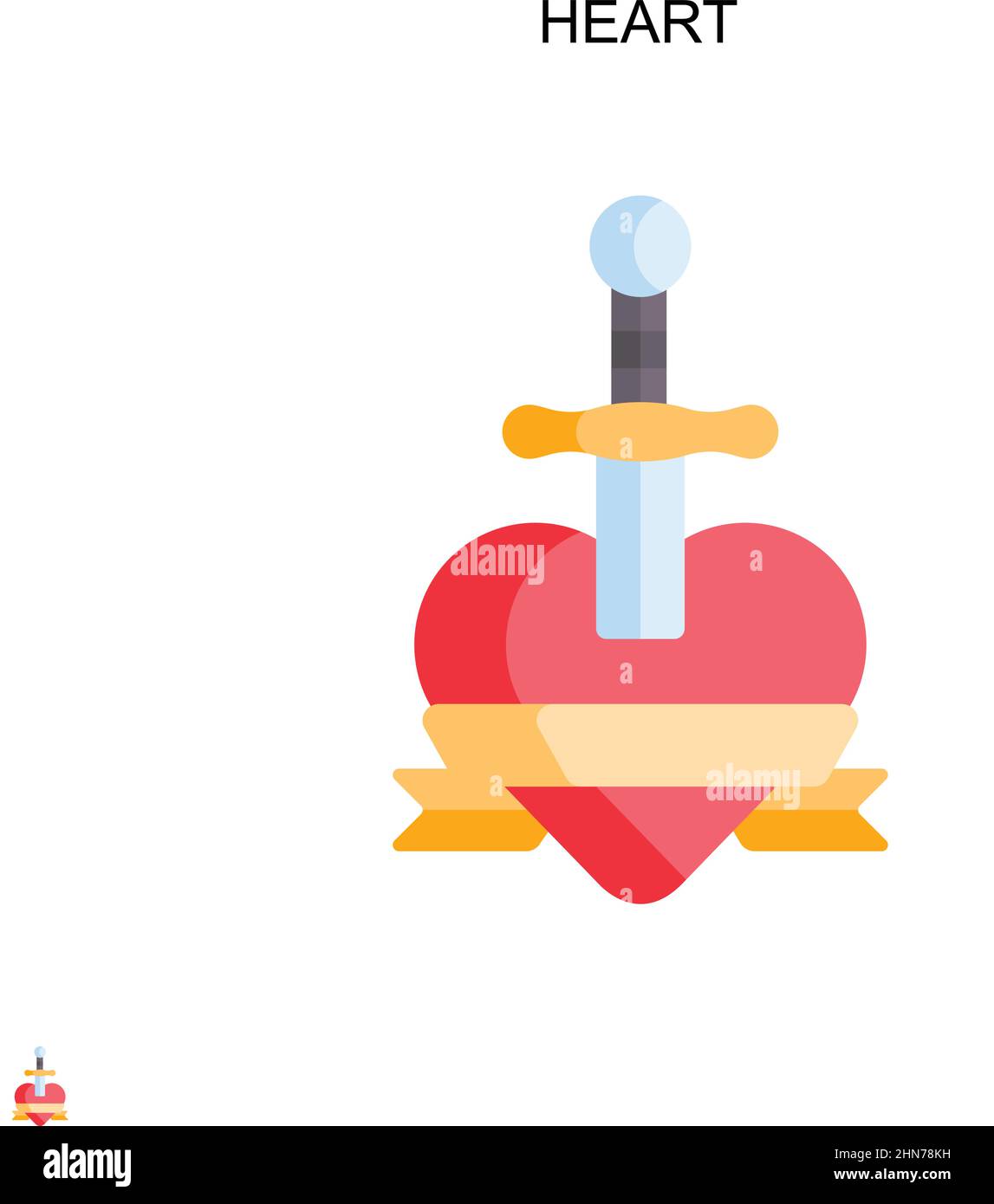 Icône vecteur simple coeur.Modèle de conception de symbole d'illustration pour élément d'interface utilisateur Web mobile. Illustration de Vecteur