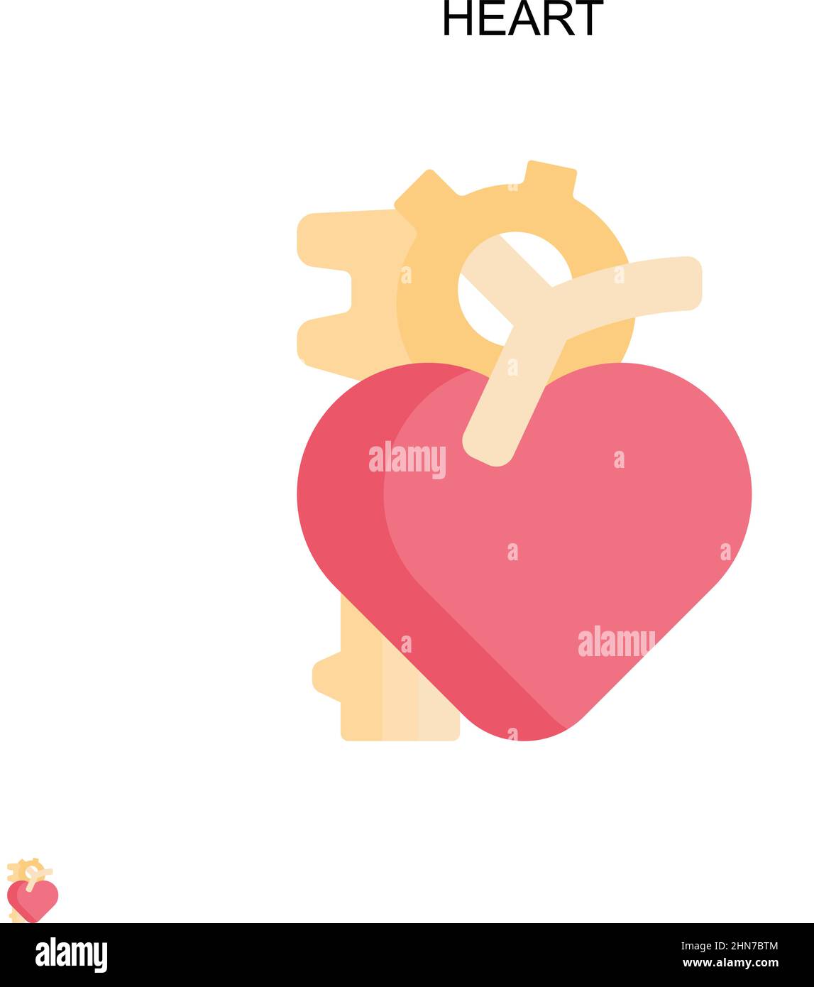 Icône vecteur simple coeur.Modèle de conception de symbole d'illustration pour élément d'interface utilisateur Web mobile. Illustration de Vecteur